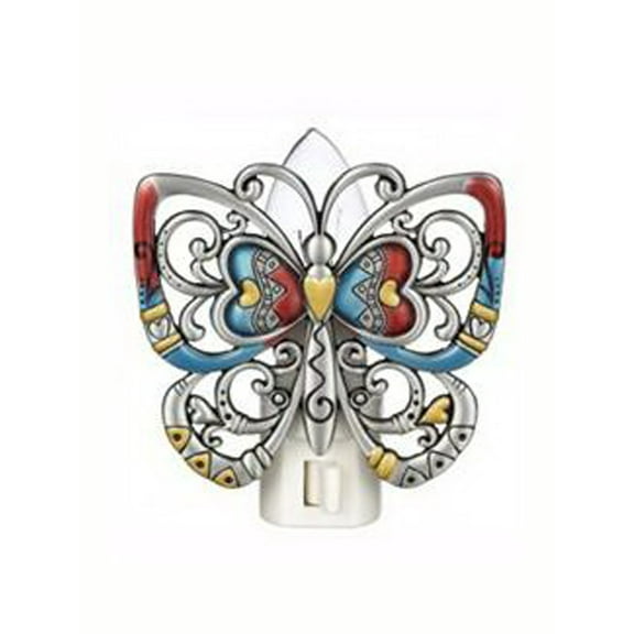 Colorful Glazed Metal Butterfly NightLight