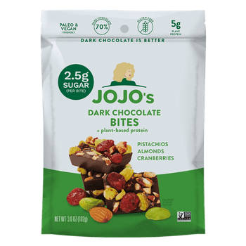 Jojo's Guilt Free Dark Chocolate Pistachio Almond Cranberry Bites, 3.9 oz