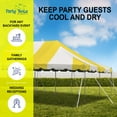 thumbnail image 5 of Party Tents Direct Weekender Outdoor Canopy Pole Tent, Yellow, 20 ft x 40 ft, 5 of 8