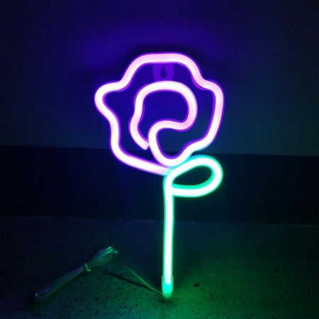 

Christmas Clearance Items Feltree Roses Neon Light Modeling Lantern Room Bedroom Decoration Valentine s Day Decoration