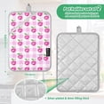 thumbnail image 3 of Oven Mitts 2 Pcs Pot Holders Sets Heat Resistant Hot Pads for Kitchen Cooking Baking 7"x9.8" Cherry on Plaid, 3 of 7