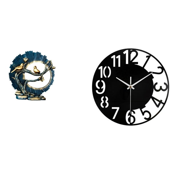 figurita de chuchería,Estatuilla artesanal escultura estatua de amor,Reloj de pared grande,Reloj de pared acrílico silencioso moderno,Reloj de pared grande para oficina,silencioso,fácil de