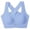 Blue, variant on Women's Adjustable Sports Front Closure Extra Elastic Breathable Lace Trim Bra Athletic Workout Clothes for Women Large Sports Bra Sports Exercise Shirt with Shoulder Support Workout Too Workout Bra