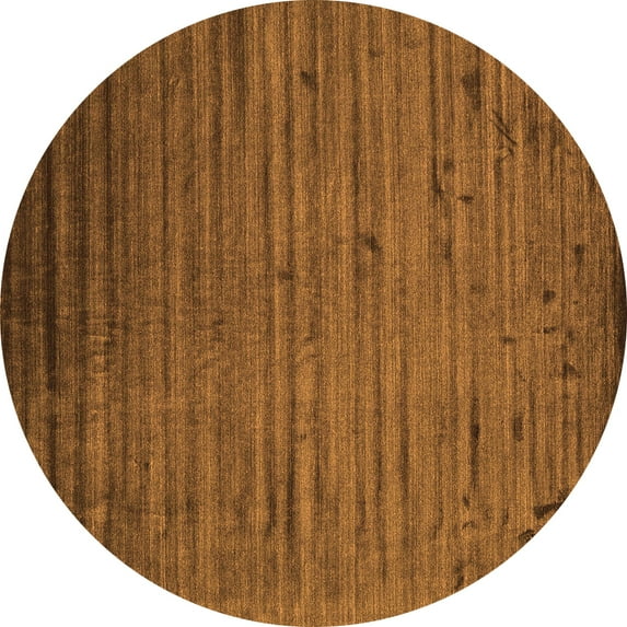 Ahgly Company Indoor Round Abstract Orange Contemporary Area Rugs, 3' Round