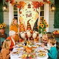 thumbnail image 5 of Large Fall Door Cover Decorations Fall Door Banner for Front Door Realistic Sunflower Maple Leaves Pumpkin Door Hanging Sign Autumn Harvest Backdrop Background for Thanksgiving Holiday Party Supplies, 5 of 6