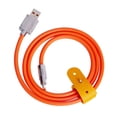 thumbnail image 1 of Línea de datos para teléfono móvil de aleación de zinc y silicona con luz para máquina de carga súper rápida para Android, 1 of 1