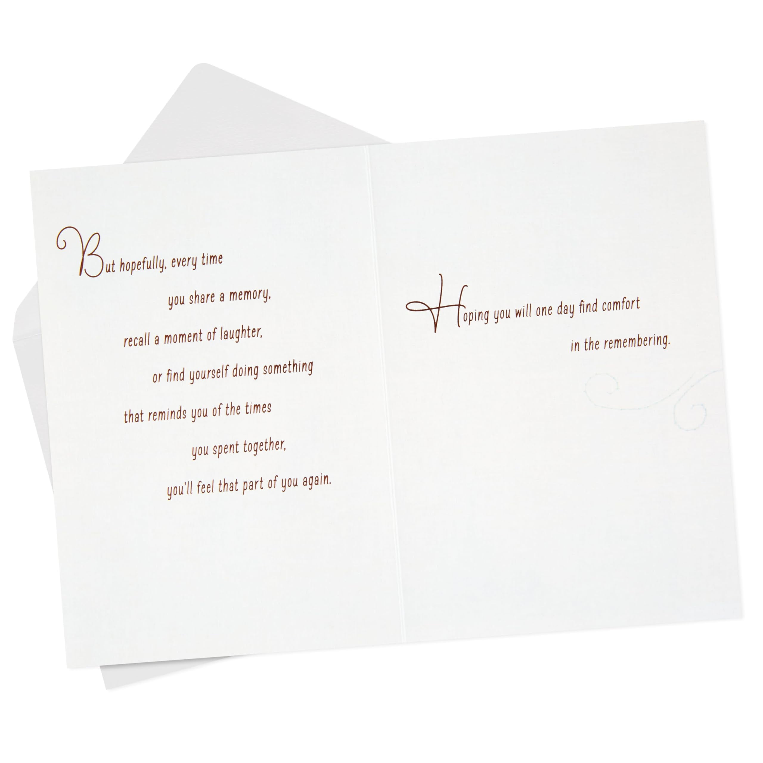 (6 pack) Hallmark Sympathy Card (Gemstone Feather)