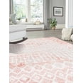 thumbnail image 3 of Rugs.com Bohemian Trellis Collection Rug – 8' x 10' Dusty Rose Low Rug Perfect For Living Rooms, Large Dining Rooms, Open Floorplans, 3 of 9