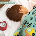 thumbnail image 4 of Aircrafts Trucks Cars Kids Throw Blanket for Baby Toddler Boys,Cars Blanket for Boys Girls Cartoon Trucks Throw Blankets,Fleece Plush Trucks Birthday Gifts Blanket for Couch Sofa Bed Nap, 4 of 6