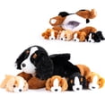 thumbnail image 1 of Perro Skylety de peluche con bebés en su interior, 1 mamá grande con 4 bebés pequeños, 1 of 6