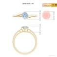 thumbnail image 4 of Angara Natural 0.4 Ct. Aquamarine Solitaire Ring in 14K Yellow Gold for Women (Ring Size: 12), 4 of 9