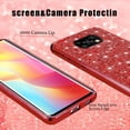 thumbnail image 5 of Compatible with Poco X3 Pro Case, Glitter Sparkly Xiaomi Poco X3 Pro Phone Case with Slim Silicone Shockproof Protective Bumper Cover for Cute Girls Women (Red), 5 of 7