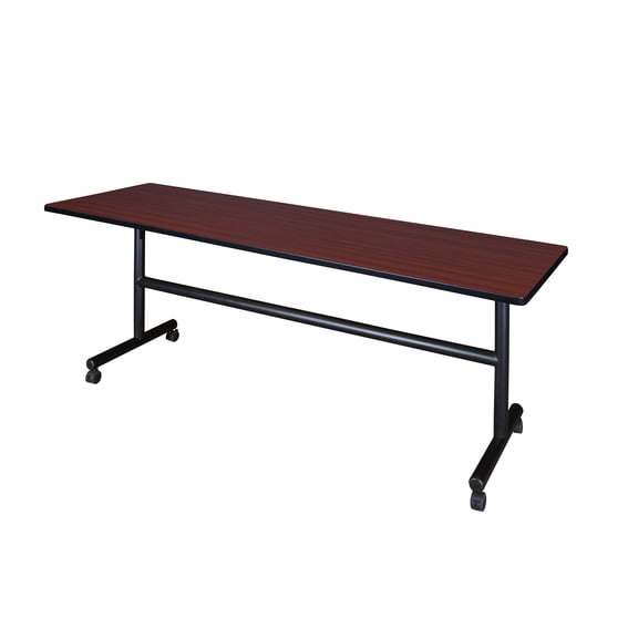 Romig Axis-Pro 84 x 24 in. Flip-Top Training Nesting Table- Mahogany