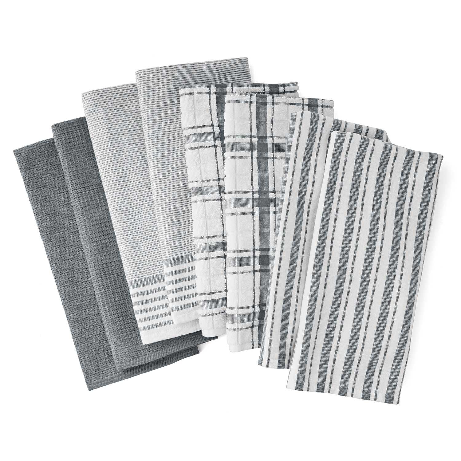 Member's Mark Plaid Leno 8 Piece Kitchen Towel Set, Choose Color - Samsclub.com