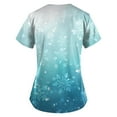 thumbnail image 3 of BDPORKAS Nurses Uniform Scrub Tops for Women V-Neck Scrubs Blouses for Women Christmas V Neck Snowflake Nurse Workwear, 3 of 3