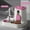 B-Pink, variant on Automatic Cat Feeder Water Dispenser Set, 2 In 1 Tilted Automatic Pet Food And Water Feeder Gravity Food Feeder and Waterer