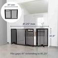 thumbnail image 3 of TRIXIE 4-Panel Foldable Wood Freestanding Pet Gate, Walk Thru Door, Expands to 81.2", Brown, 3 of 7