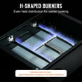 thumbnail image 3 of KFFKFF Business-Grade Griddle, 16.9" Robust Manual Flat Surface Griddle, Tabletop Gas Grill featuring Non-Stick Cooking Plate, Steel Natural Gas Griddle, Dual-Burner Compact Grill - 22,000 BTU, 3 of 9