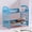 💖 Blue_New#1052, variant on Kuroiy Double Layer Folding Storage Rack | Plastic Desktop Organizer for Bathroom, Vanity, Office | Multi-Tier Space Saving Shelf | Foldable, Tool-Free Assembly | 21.5x20x14cm | 1 Piece
