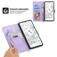 thumbnail image 6 of SaniMore for Google Pixel 6 Pro 6.7" Magnetic Flip Wallet Case with Cross Body Strap, PU Leather Case with Card Slot & Multi-Angle Kickstand Shockproof Protective Case for Girls Ladies, Purple, 6 of 12
