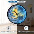 thumbnail image 5 of Voice Activated Clock with Glow Light 12 Inch Large Silent Wall Clock Battery Operated for Home Decor Starry Sky Watercolor Painting, 5 of 8