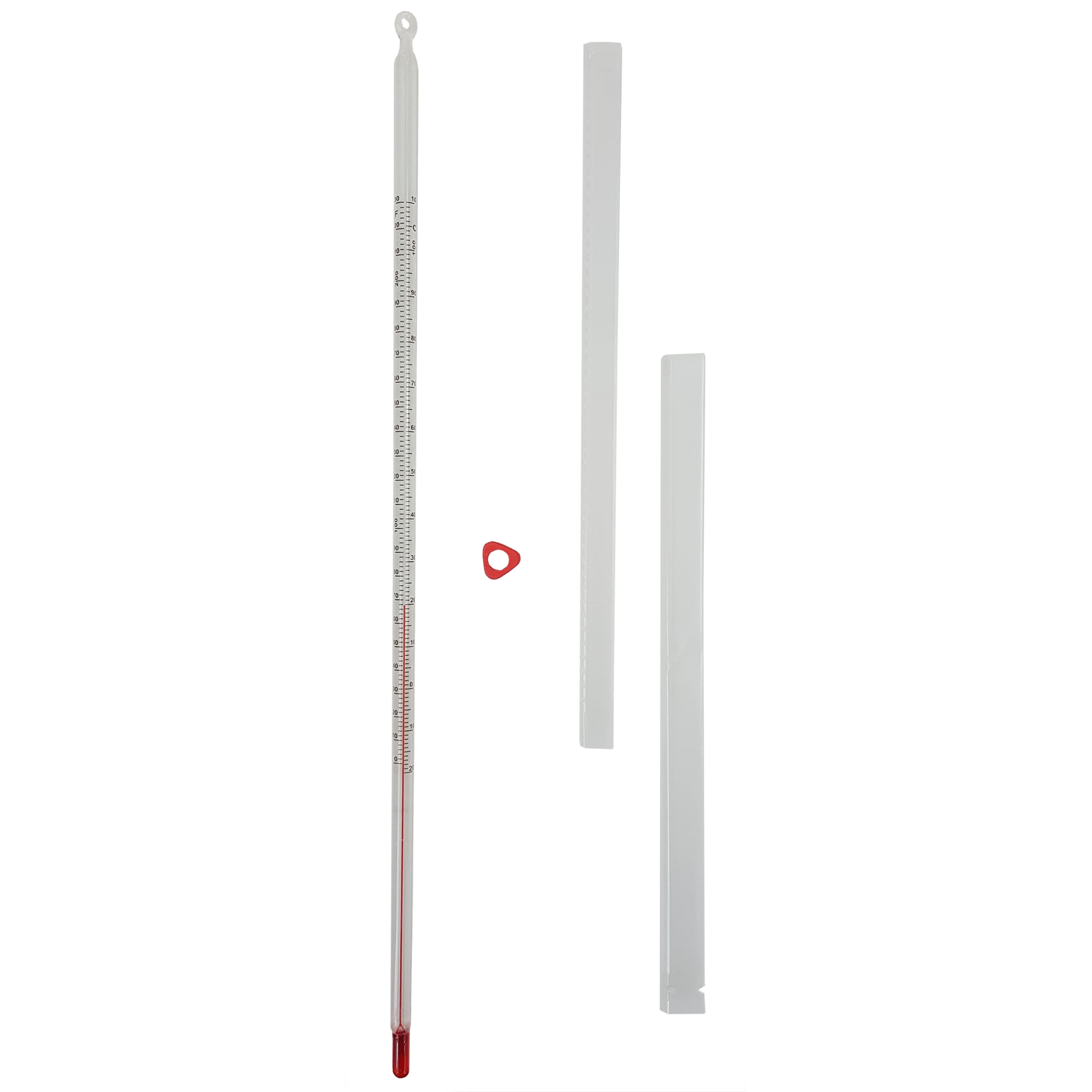 Thermometer, White Back, Partial Immersion, Double Scale -20°C to 110°C