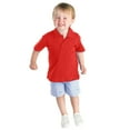 thumbnail image 3 of Boy's Solid Polo Shirts Short Sleeve Basic T-Shirt Summer Pullover Polos For Kids, 3 of 3