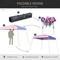 thumbnail image 3 of Outsunny 10' x 10' American Flag Pop Up Outdoor Canopy, Height Adjustable Portable UV Protection, 3 of 9