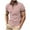 Pink, variant on Men's T-Shirts Color-Blocked Summer Half-Button Short-Sleeve Shirt,Sizes S-3XL