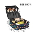 thumbnail image 3 of FORMRS Travel Makeup Bag Large Capacity Train Case Cosmetic Organizer with Adjustable Dividers, Rainbow Space Cat, 3 of 8