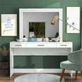 thumbnail image 4 of Furniture of America Olive White Wood Vanity with LED Lights, 4 of 8