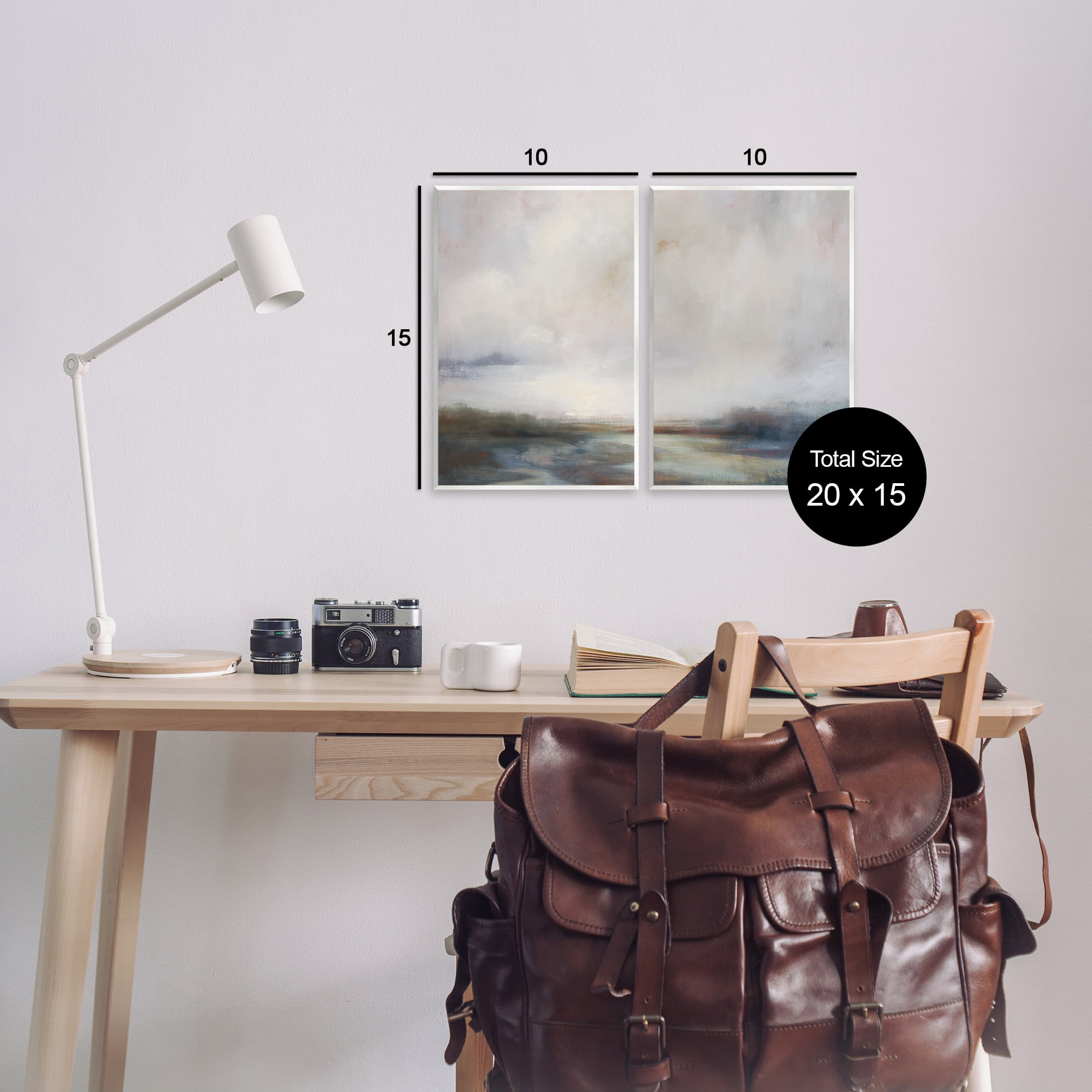 Stupell Industries Moody Clouds Landscape Landscape & Nature Painting Unframed Art Print Wall Art, 10 x 15, Set of 2