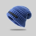 thumbnail image 2 of WREESH Women's Fall Winter Knitted Beret Thickened Warm Hat, Versatile Knitted Hat Show Face Small Artist Hat Blue, 2 of 4