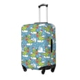 thumbnail image 2 of Daiia Dino Christmas Adventure Snowy Blue Luggage Cover, Thickened Washable Travel Luggage Covers, Elastic Unique Baggage Covers for 18-20 inch Luggage-Large, 2 of 9