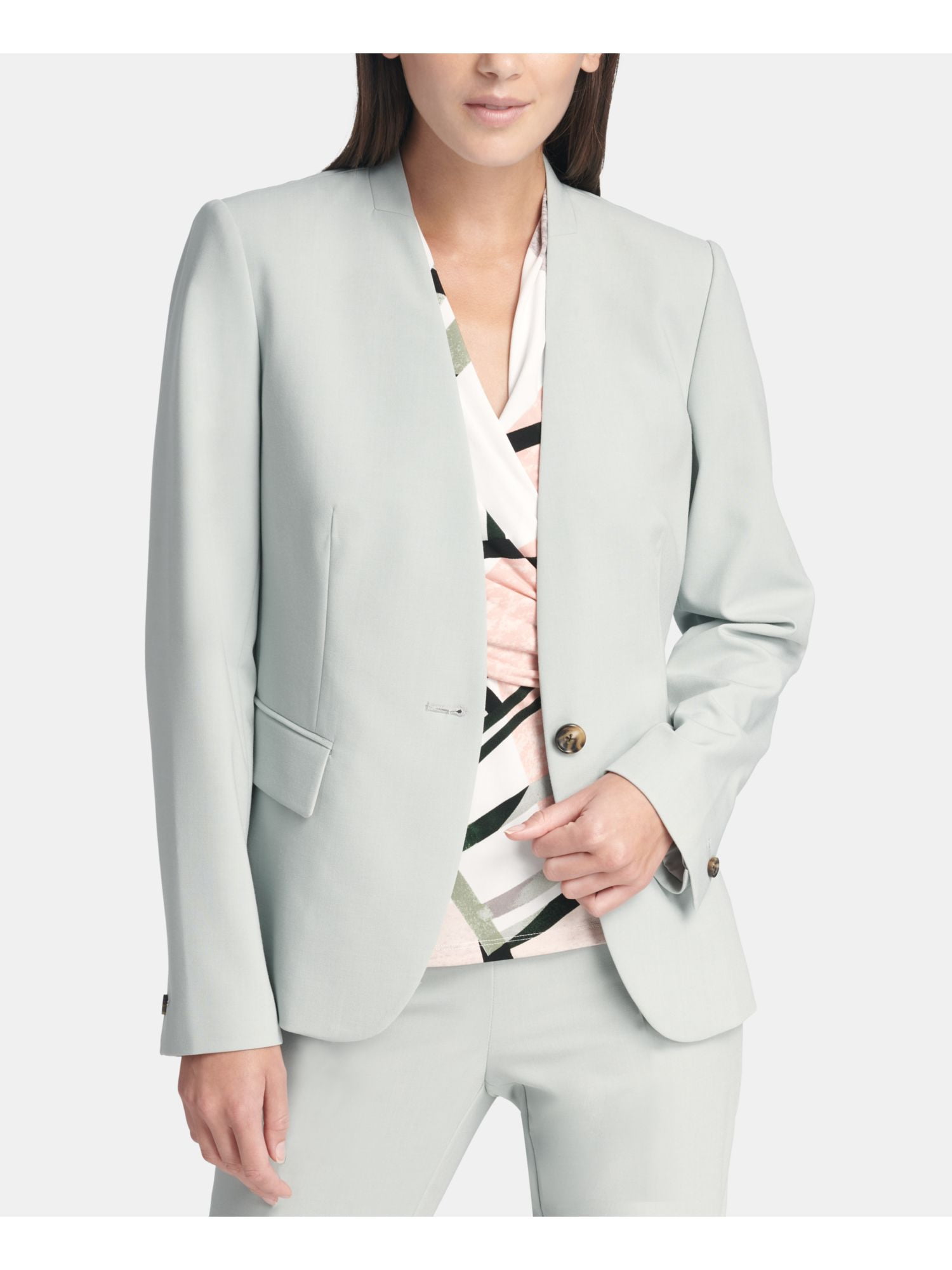 green dkny suit