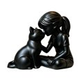 thumbnail image 6 of KGJQ 3D Printed Girl and Cat Statue, Cute Girl with Kitty Figurine Resin Desktop Decor, Modern Art Sculpture Ornament for Home Office Shelf Table Centerpiece, Unique Aesthetic Gift for Women Girls, 6 of 8