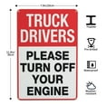thumbnail image 2 of Truck Drivers Please Turn Off Your Engine Tin Sign Warning Metal Sign Vintage Sign Wall Decor for Home Farm Bar Coffee Shop Club Decoration 8x12 Inch, 2 of 7