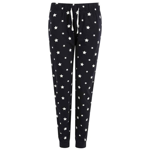 SF - Pantalones de Estar por Casa Estrellas para Mujer (Marino, Blanco)