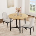 thumbnail image 2 of 31.5" Round Dining Table Seats 2-4, Wood Top Metal Frame, Space Saving Kitchen Table, Chairs Not Included, 2 of 7