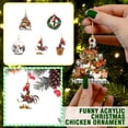 thumbnail image 4 of De Pollo Con Gorro Navideño, Bufanda, Adorno Colgante Para Árbol De Navidad, Decoración Para Fiesta Navideña Serendint HA040077-03, 4 of 6