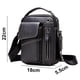 thumbnail image 2 of Bolso bandolera de cuero para hombre, estilo retro, pequeño, tipo bandolera, informal, con orificio para auriculares, para viaje, para almohadilla de 7,9", 2 of 8