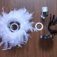 thumbnail image 4 of Simple bedroom bed feather lamp Silver pole Princess bed lamp, 4 of 5