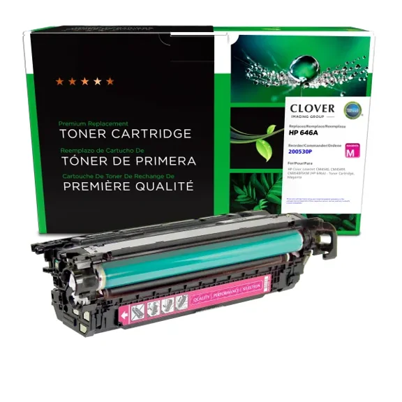 Remanufactured Clover Imaging Magenta Toner Cartridge compatible with HP 646A (CF033A)