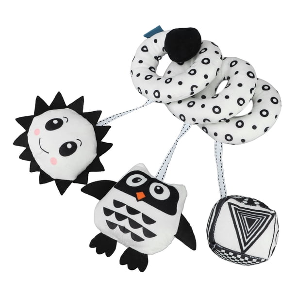 Juguete en Espiral para Cochecito Juguete de Felpa en Espiral Blanco y Negro para bebé Recién Nacido Asiento de Coche de Animales de Dibujos Animados Juguete Colgante con ANGGREK Otros