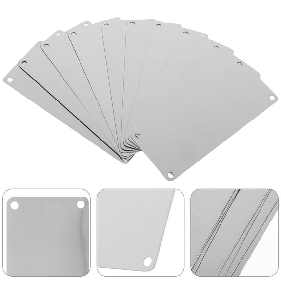 10pcs DIY Engraving Blank Name Signs Multi purpose Metal Sign Blanks