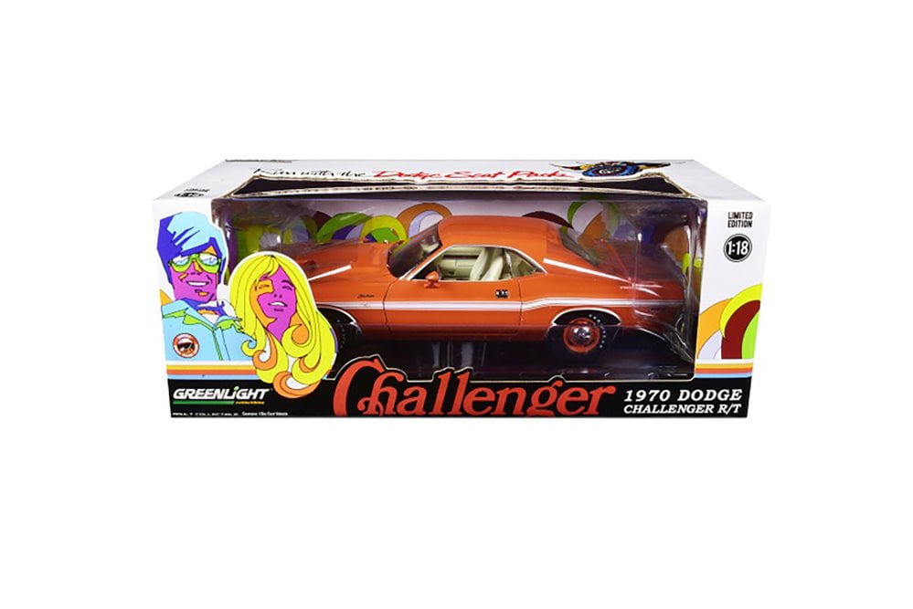 1970 Dodge Challenger R/T, Go Mango Orange - Greenlight 13630 - 1/18 scale  Diecast Model Toy Car