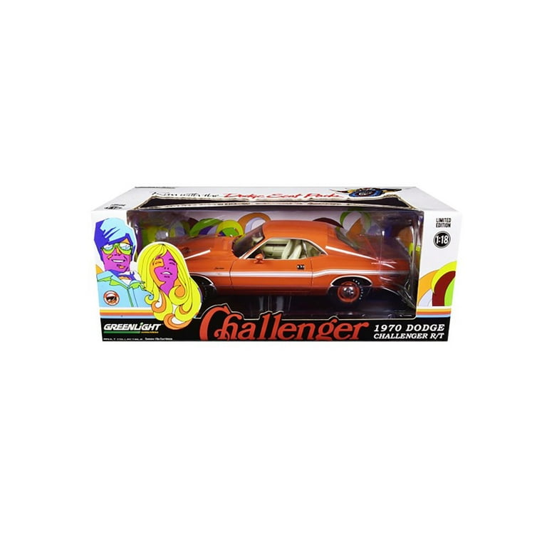 1970 Dodge Challenger R/T, Go Mango Orange - Greenlight