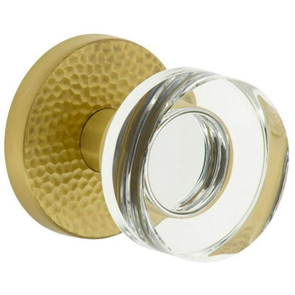 Viaggio Clomhmclc_Psg_238 Circolo Hammered Solid Brass Passage Door Knob Set - Brass
