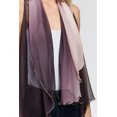 thumbnail image 4 of Womens Sleeveless Open Front Chiffon Loose Vest Beach Cover-up (Purple & Pink), 4 of 4
