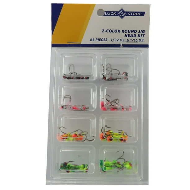 Luck-E-Strike, Jig Head Kit, Assorted Colors, 65 pc, Crappie ...